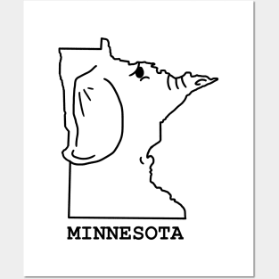 A funny map of Minnesota. Posters and Art